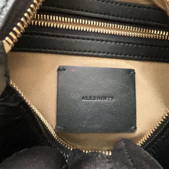 All Saints Eve Black Leather Crossbody Shoulder Bag NWOT - Picture 10 of 16